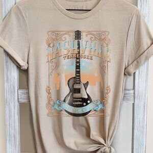 Nashville Tennessee Music City Graphic Tee, Southern, Country Music Tshirt